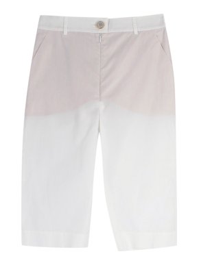 Chanel White Cotton Longline Shorts