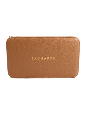 Pacharee Brown Leather Travel Jewellery Case