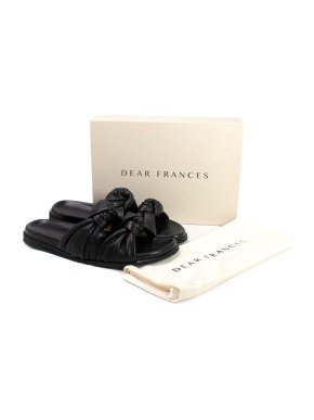 Dear Frances Black Tye Sandals
