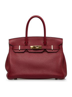 Hermes Birkin 30 Retourne in Rouge H Togo Leather with Gold Hardware
