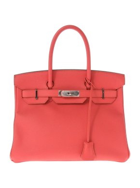 Hermes Birkin 30 Retourne  in Coral Epsom Leather  with Palladium Hardware