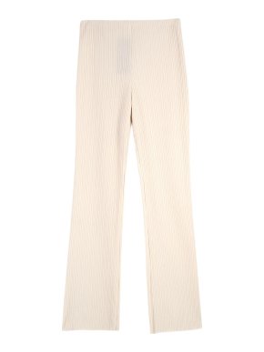 URA Cream Ribbed Knit Trousers