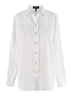 ME+EM White Cotton Crease Less Shirt