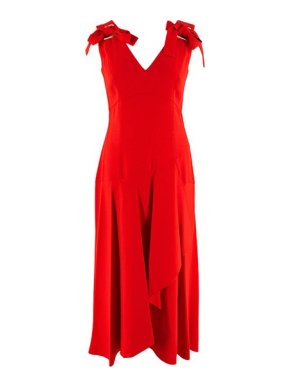 Alberta Ferretti Red Midi Dress