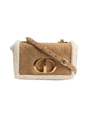 Dior Small Shearling Suede Caro Bag