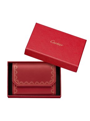 Cartier Red Mini Guirlande Leather Wallet