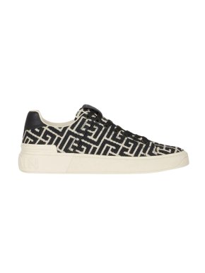 Balmain Monogram Jacquard B-Court Sneakers