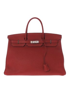Hermes Birkin 40 Retourne in Red Togo Leather with Palladium Hardware