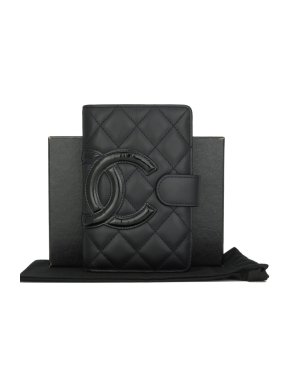 Chanel Black Quilted Cambon Wallet