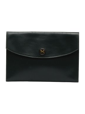Hermes Green Box Calf Leather Pochette Rio