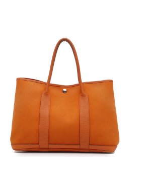 Hermes Orange Toile Garden Party 36