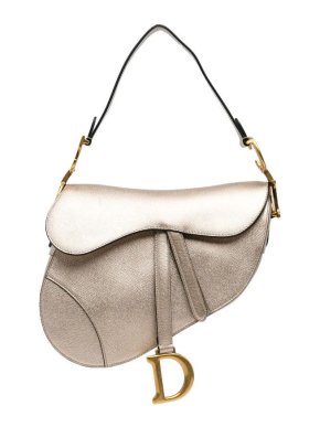 Dior Medium Metallic Leather Saddle Bag