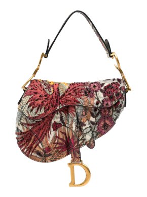 Dior Limited Edition Mini Beaded Saddle Bag