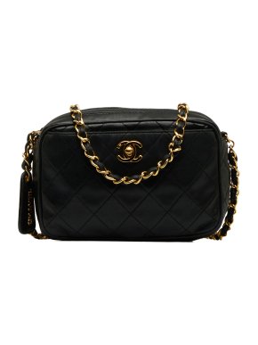 Chanel Vintage CC Matelasse Lambskin Camera Bag