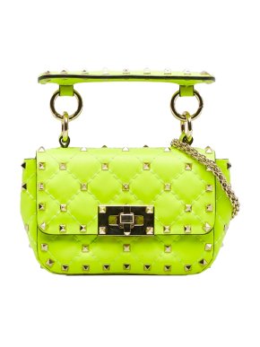 Valentino Neon Mini RockStud Spike Bag