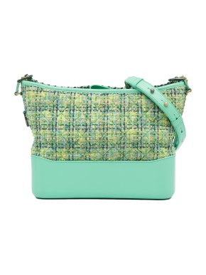 Chanel Medium Green Tweed Gabrielle Crossbody