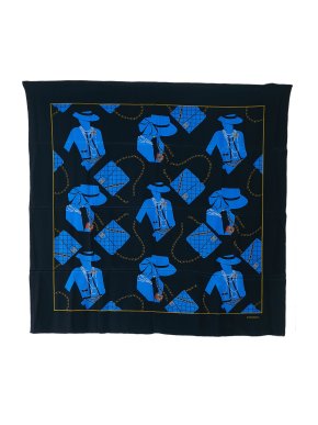 Chanel Vintage Coco Mademoiselle Silk Scarf