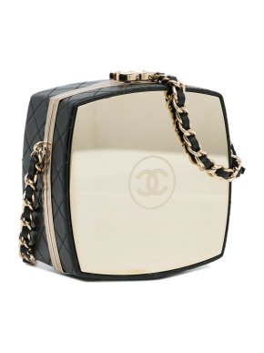 Chanel CC Make-Up Box Clutch with Chain