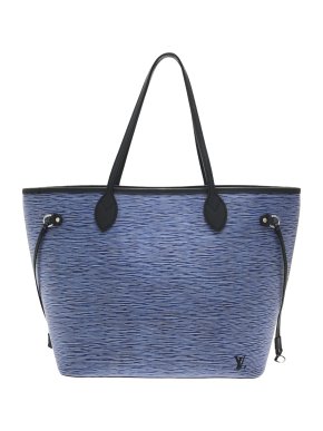Louis Vuitton Blue Denim Epi Leather  Neverfull MM