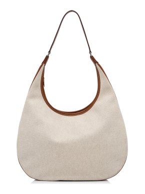 Hermes Canvas & Leather Gao Hobo Bag