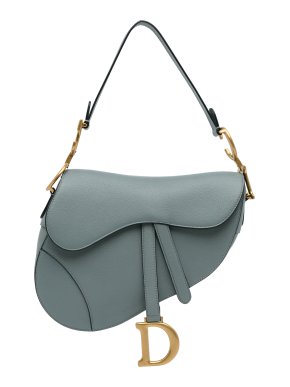 Dior Blue Leather Saddle Bag