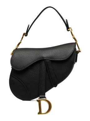 Dior Black Leather Mini Leather Saddle Bag