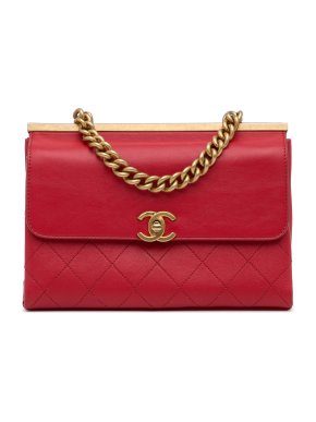 Chanel Small Coco Luxe Flap Red Bag