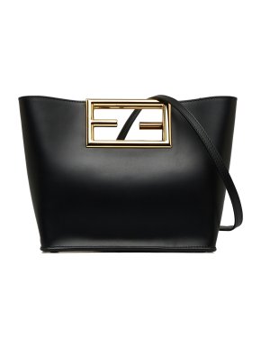 Fendi Small Black Leather Way Tote