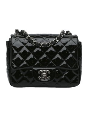 Chanel Mini Classic Square Patent Single Flap Bag