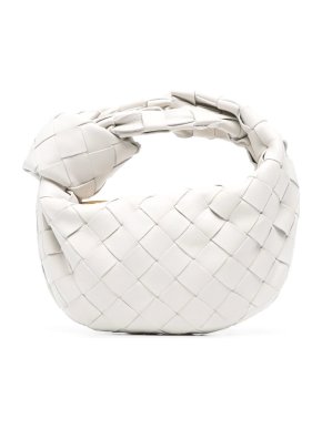 Bottega Veneta Cream Intrecciato Jodie Candy Bag