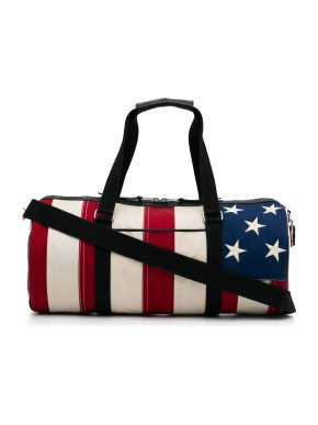 Saint Laurent American Flag Canvas Travel Bag
