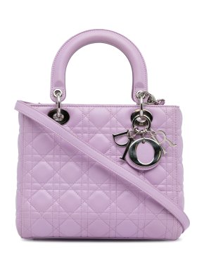 Medium Lambskin Cannage Lady Dior