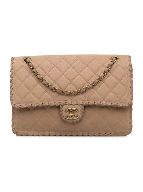 Chanel Jumbo Suede Happy Stitch Flap Bag