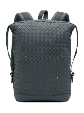 Bottega Veneta Grey Intrecciato Leather Backpack