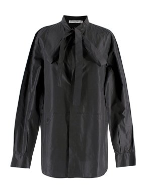 Dior Black Silk Oversize Blouse