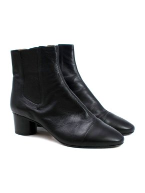 Isabel Marant Black Leather Ankle Boots