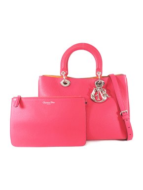 Pink Leather Medium Diorissimo Bag