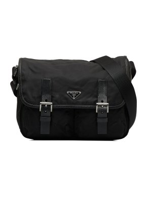 Prada Black Tessuto Messenger Bag