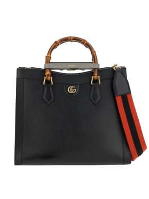 Gucci Black Medium Bamboo Diana Bag