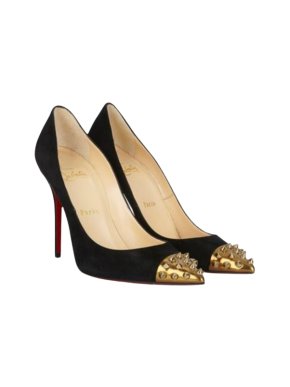 Christian Louboutin Black Studded Geo 100 Heels