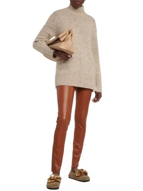 Joseph Brown Leather Leggings