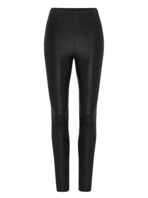 J brand Black Stretch Leather Leggings