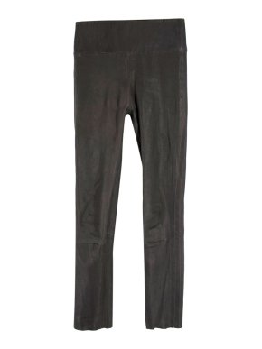 Sprwmn Black High Rise Leather Leggings