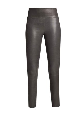 Sprwmn dark brown leather leggings