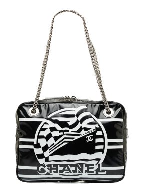 Chanel Black Patent Leather La Pausa Shoulder Bag