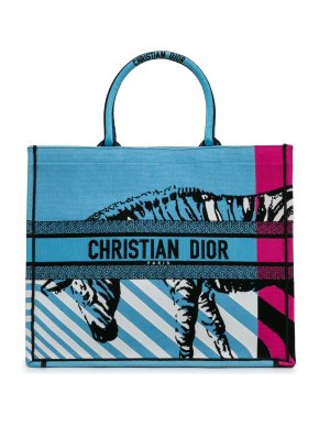 Dior Blue Large Jungle Pop Book Tote