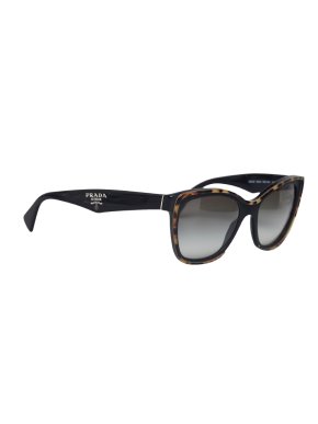 Prada Black Tortoiseshell Round Sunglasses