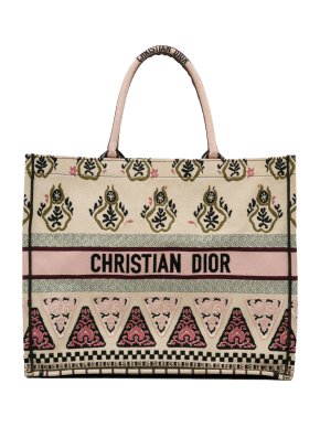 Dior Large Geometric Embroidered Book Tote
