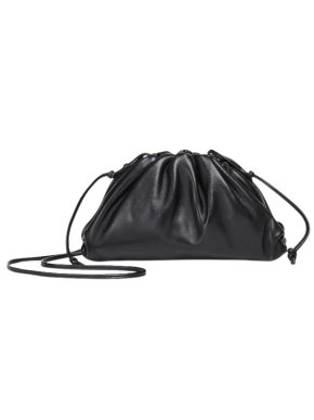 Bottega Veneta Black Leather The Mini Pouch
