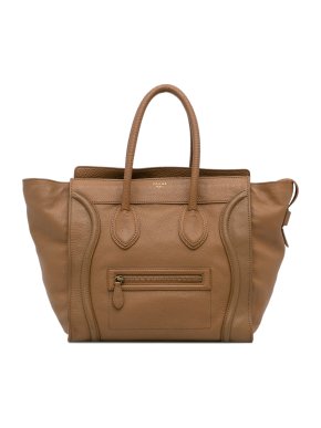 Celine Brown Mini Luggage Tote Bag